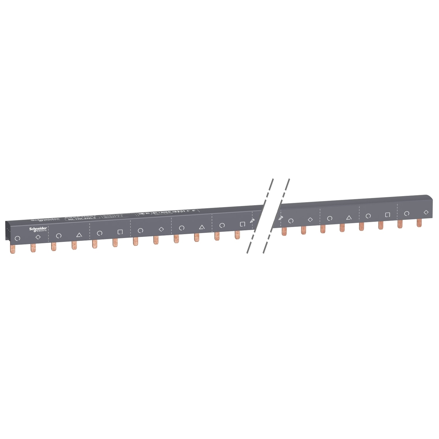 Schneider Electric - Acti9 iC60 - peigne à dents - 3 x N+P - 100A - 57 modules de 18mm
