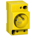 Schneider Electric - Multi9 - prise avec fond orange PC - modulaire - 2P+T - 16A - 250V
