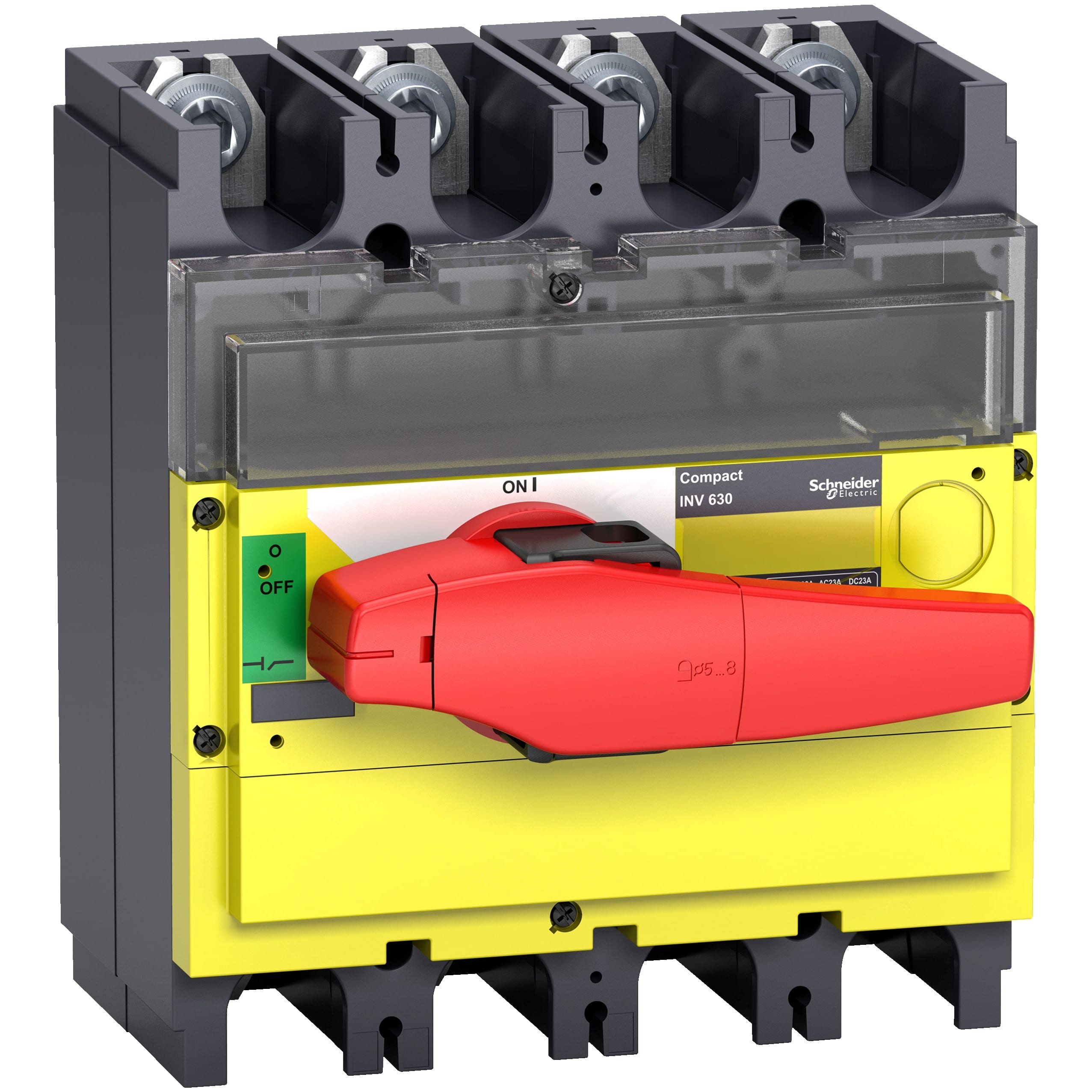Schneider Electric - interrupteur sectionneur à coupure visible - poignée rouge - INV400 4P 400A
