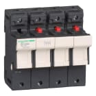 Schneider Electric - TeSys - porte-fusible - 3P/N - 50A - pour fusible 14x51mm