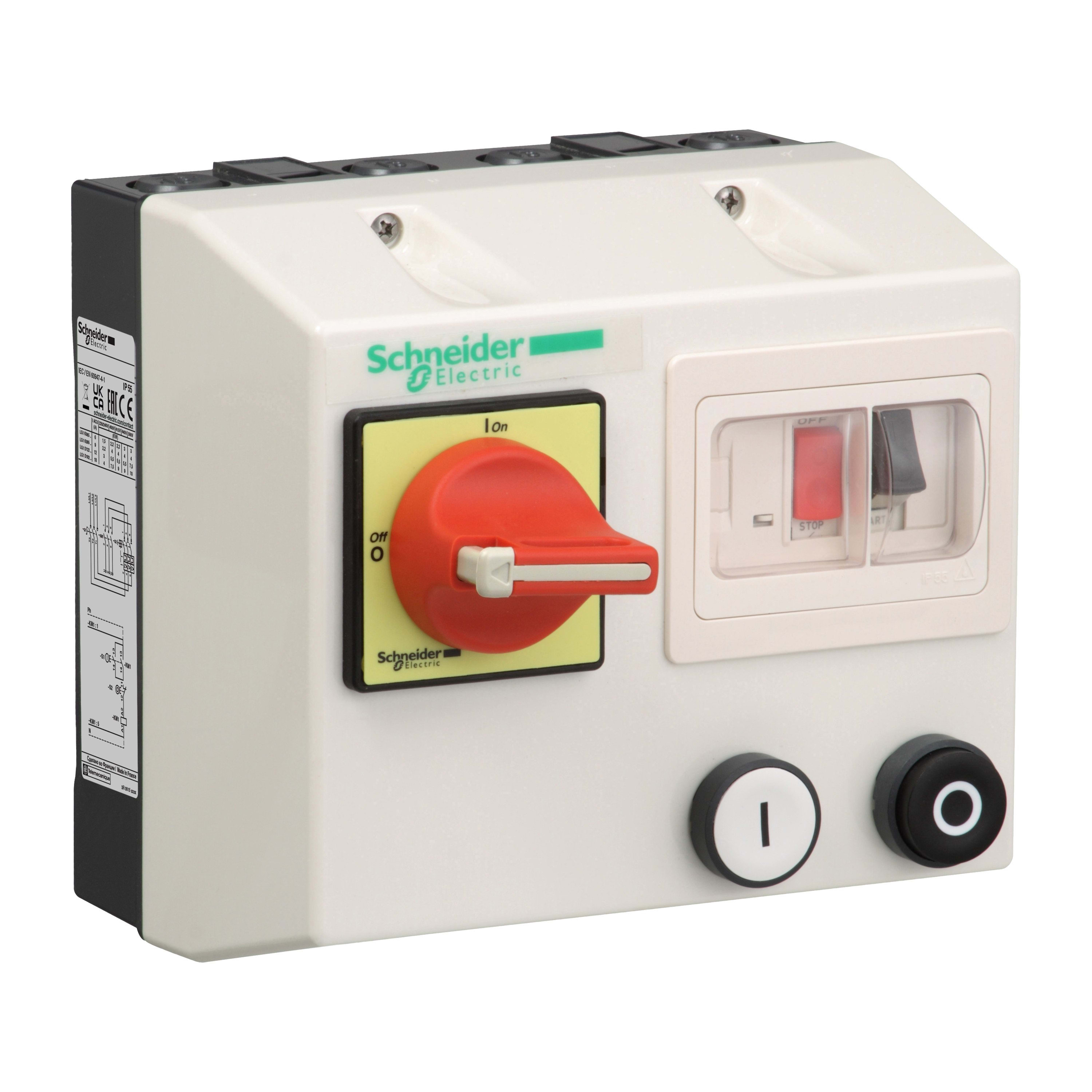 Schneider Electric - TeSys LG1D - démarreur en coffret - 9..14A - bobine 380Vca