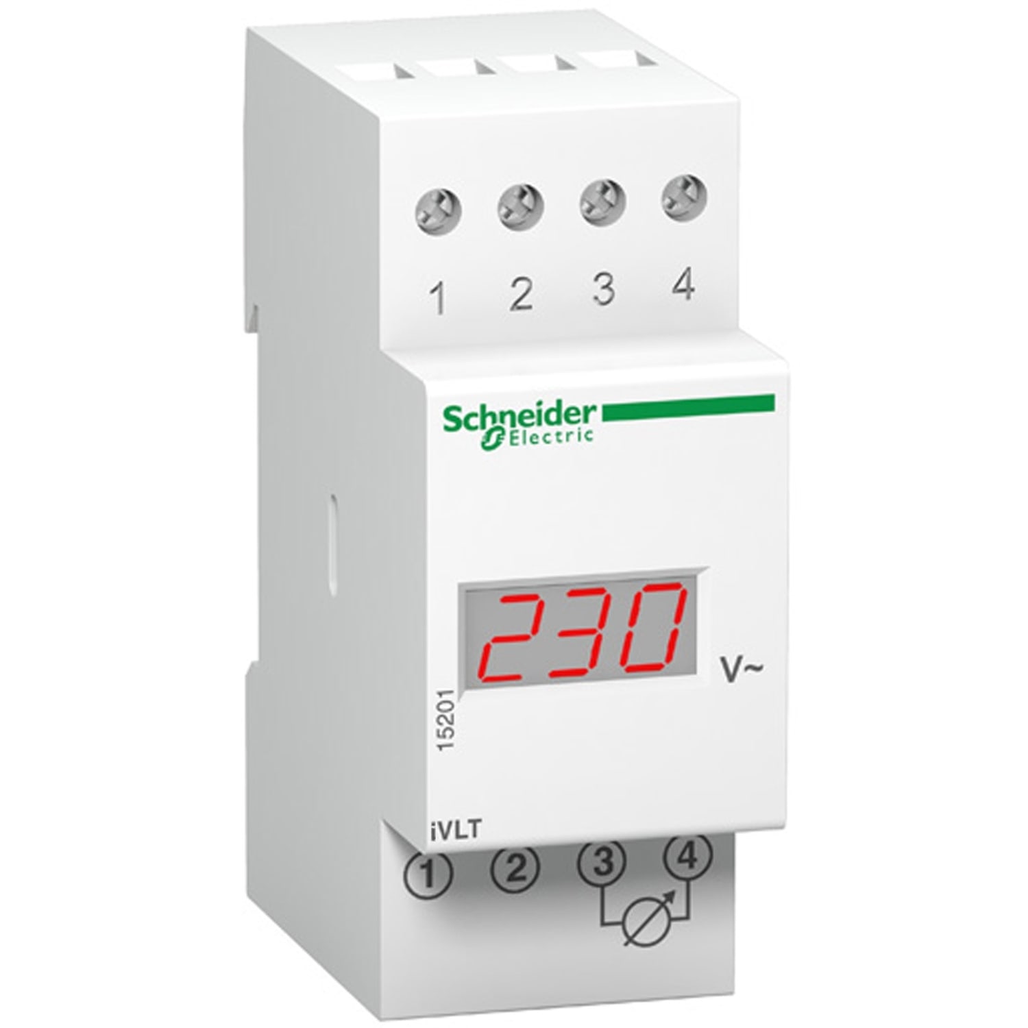 Schneider Electric - PowerLogic - Voltmètre numérique - modulaire - 0 à 600V