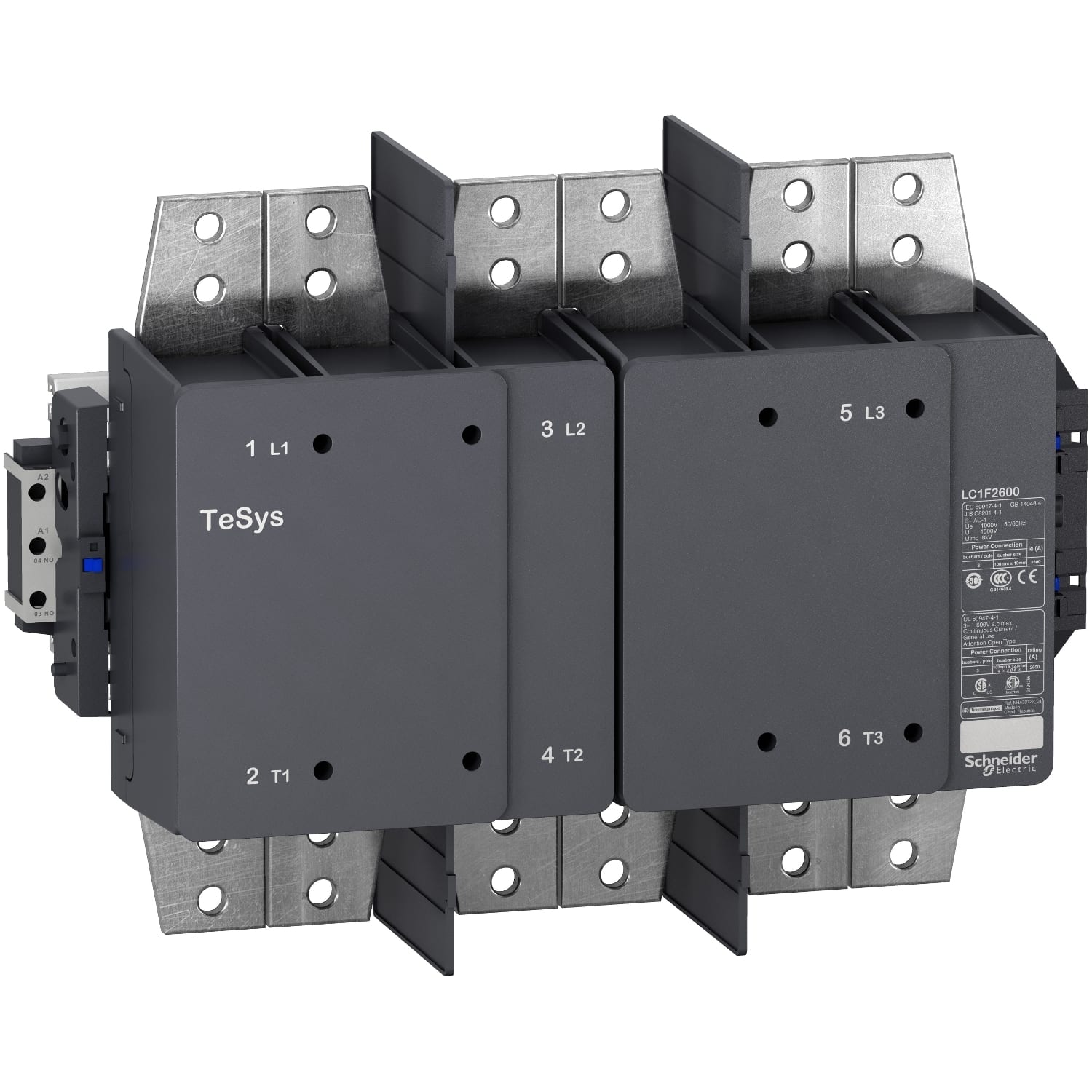 Schneider Electric - TeSys LC1F - contacteur - 3P - AC-1 1000V - 2600A - bobine 220Vcc