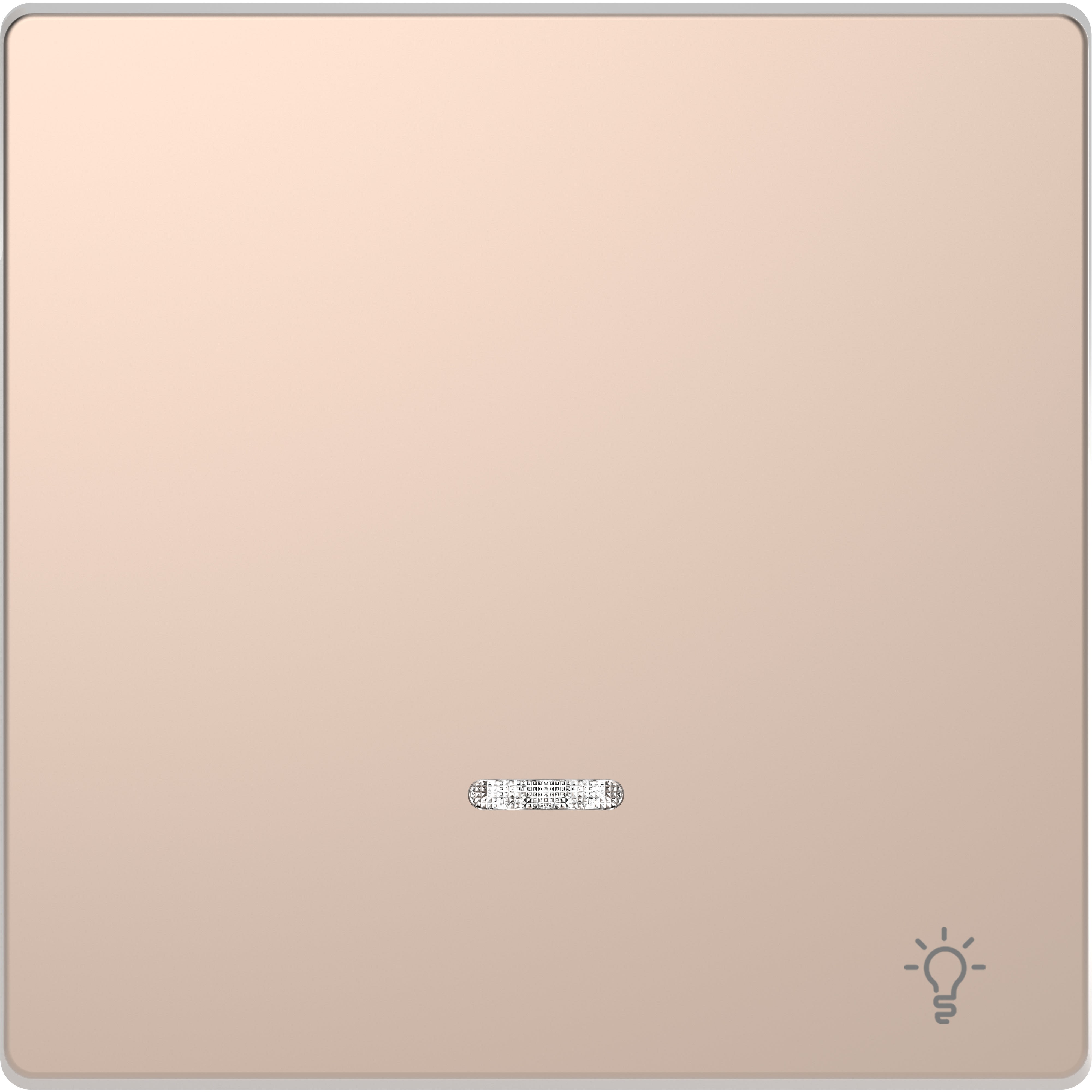 Schneider Electric - D-Life - enjoliveur pour commande simple voyant et picto lampe - métal champagne