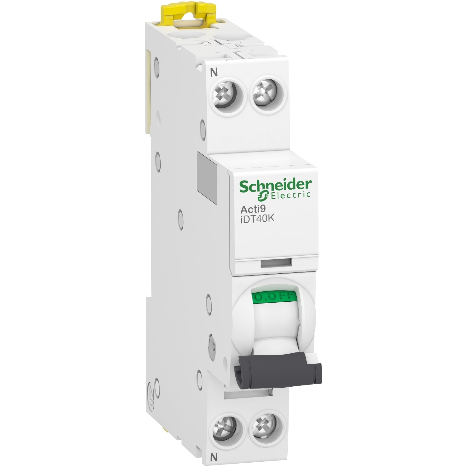 Schneider Electric - Acti9 iDT40K - disjoncteur modulaire - 1P+N - 6A - courbe C - 4500A-4,5kA