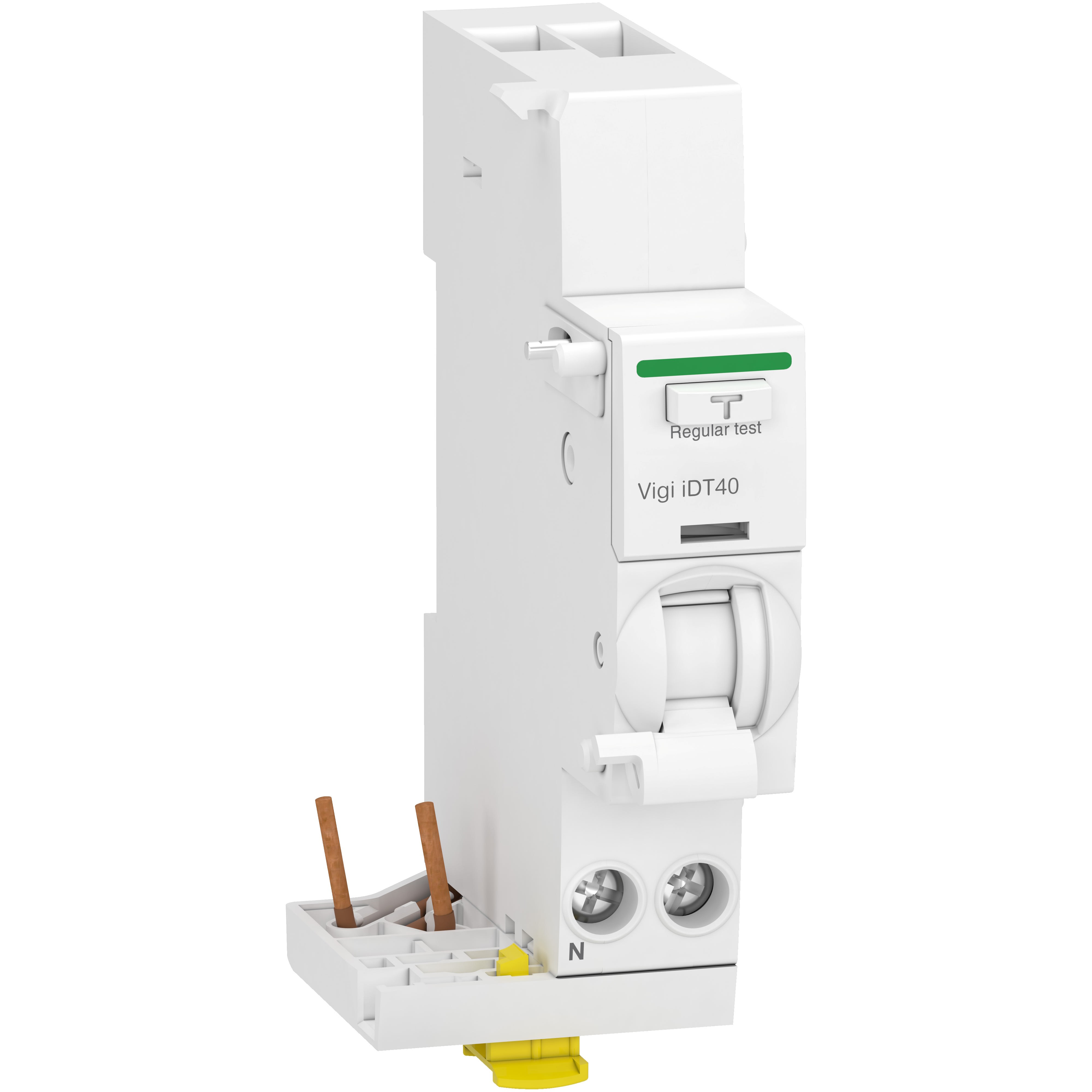 Schneider Electric - Acti9 iDT40 - Bloc diff Vigi Départ - 1P+N - 40A - 30mA - A-SI