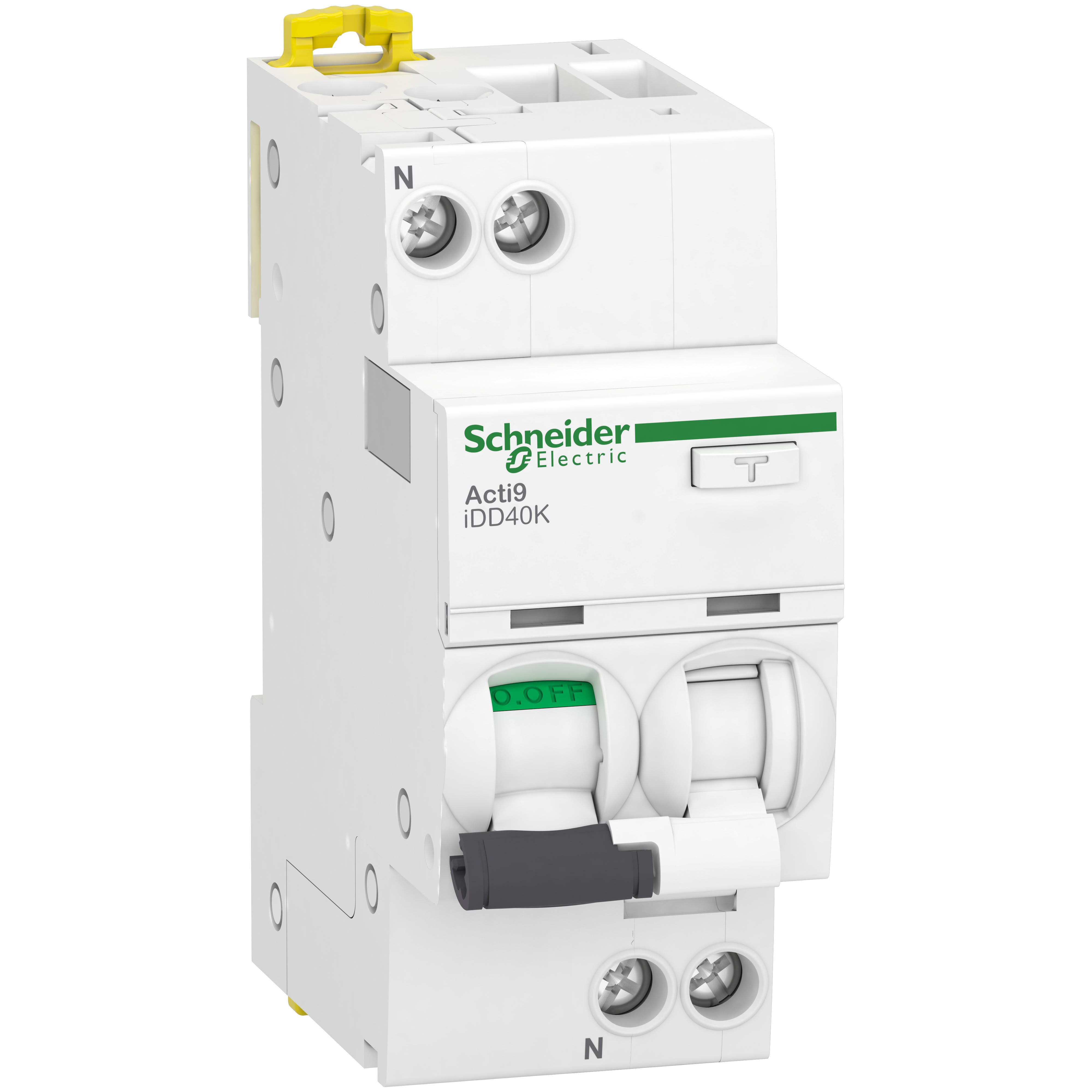Schneider Electric - Acti9 iDD40K - Disjoncteur dif - 1P+N - 40A - Crb C 4500A/4,5kA - 300mA Type AC