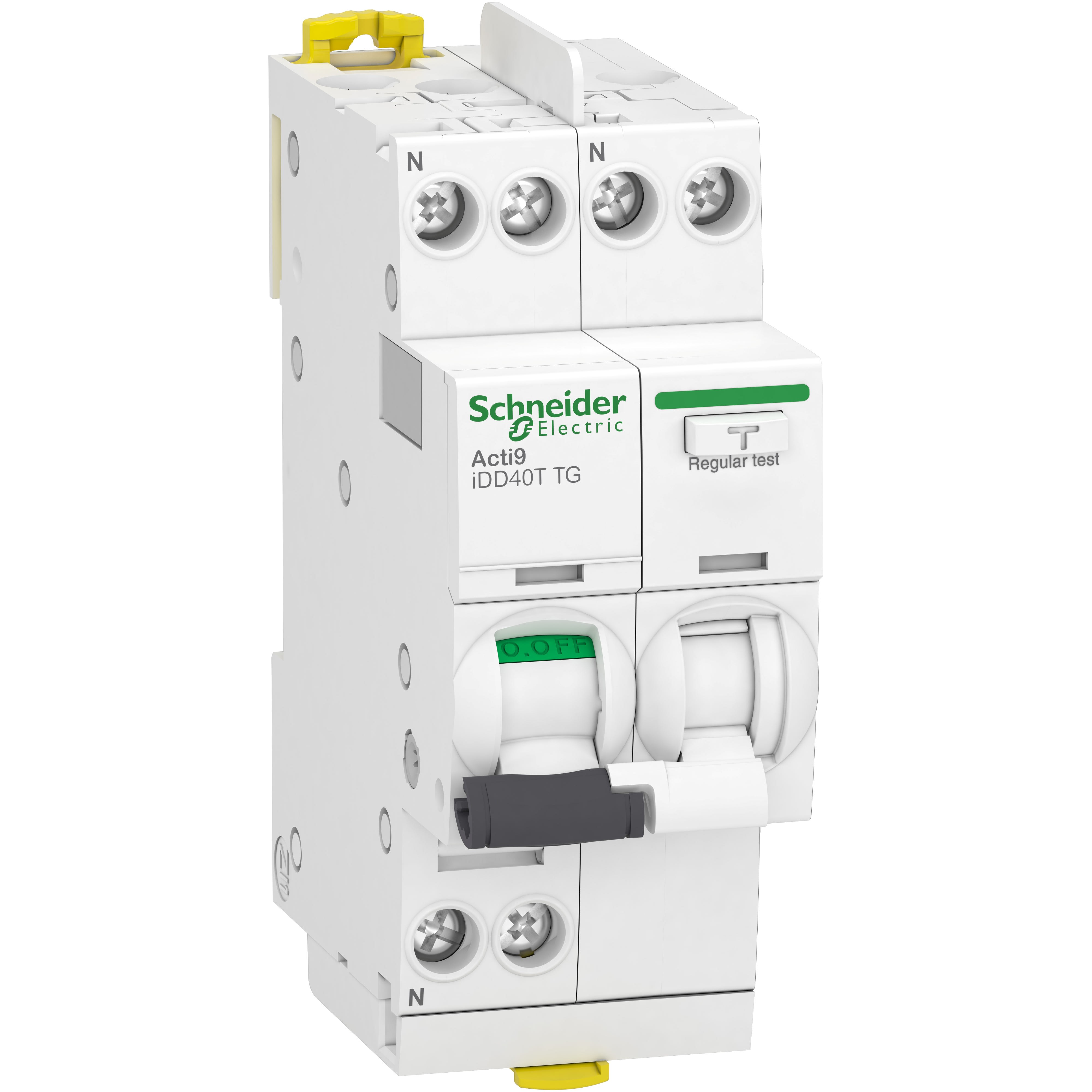 Schneider Electric - Acti9 iDD40T - Disj dif. tête de grp 1P+N 25A - CbC - 4500A/6kA - 30mA Type A-SI
