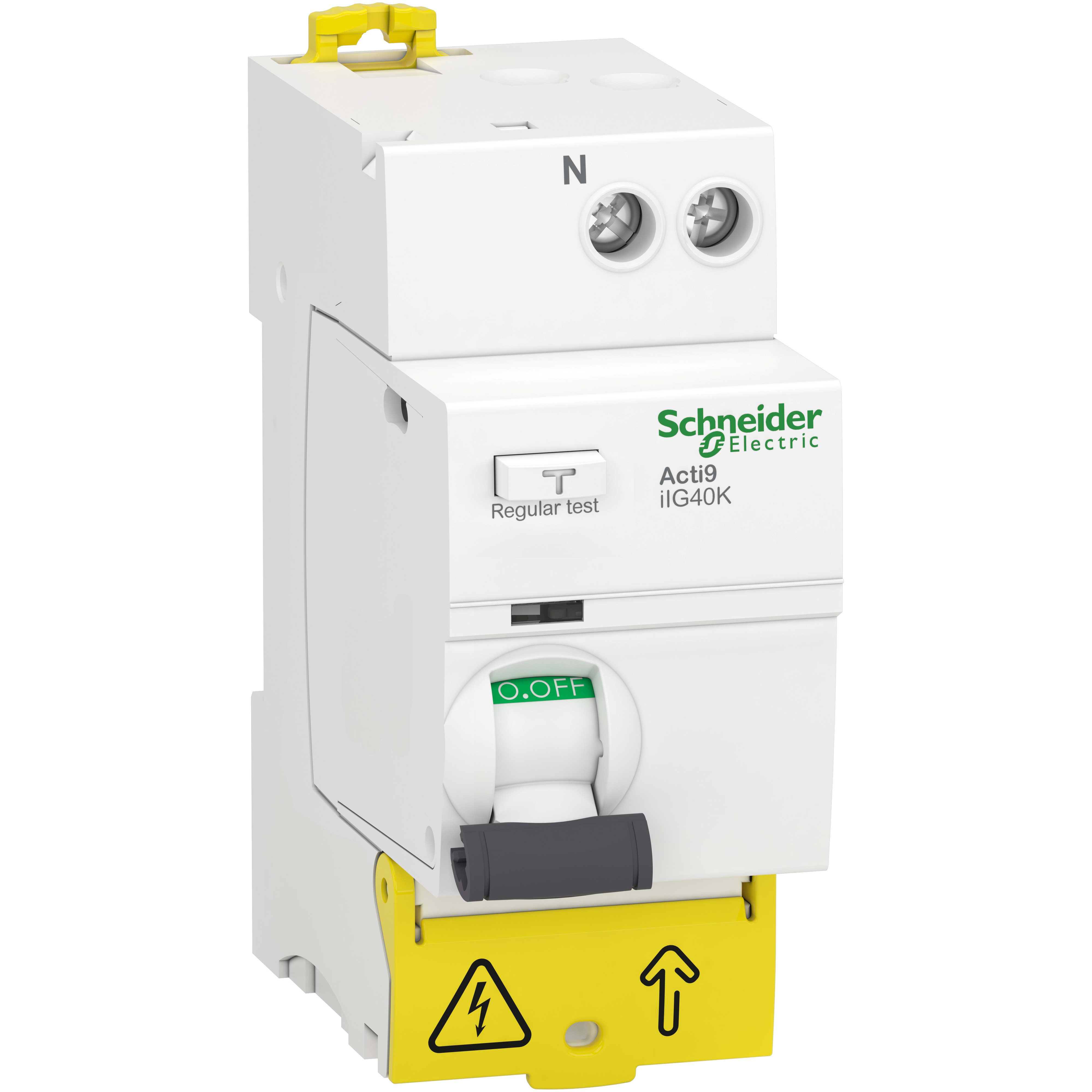 Schneider Electric - Acti9 iIG40K - Inter. diff tête de groupe - 1P+N - 40A - 300mA - Type AC