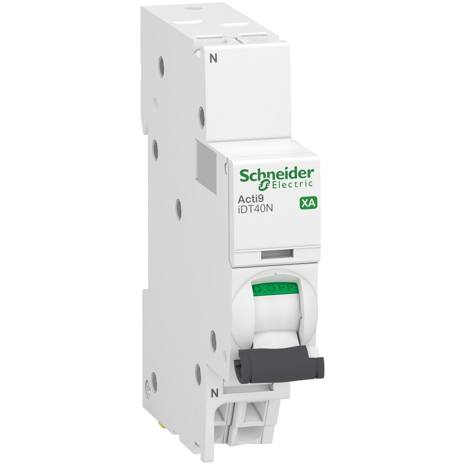 Schneider Electric - Acti9 iDT40N XA - Disjoncteur modulaire - auto - 1P+N - 20A - Crb C - 6000A/10kA