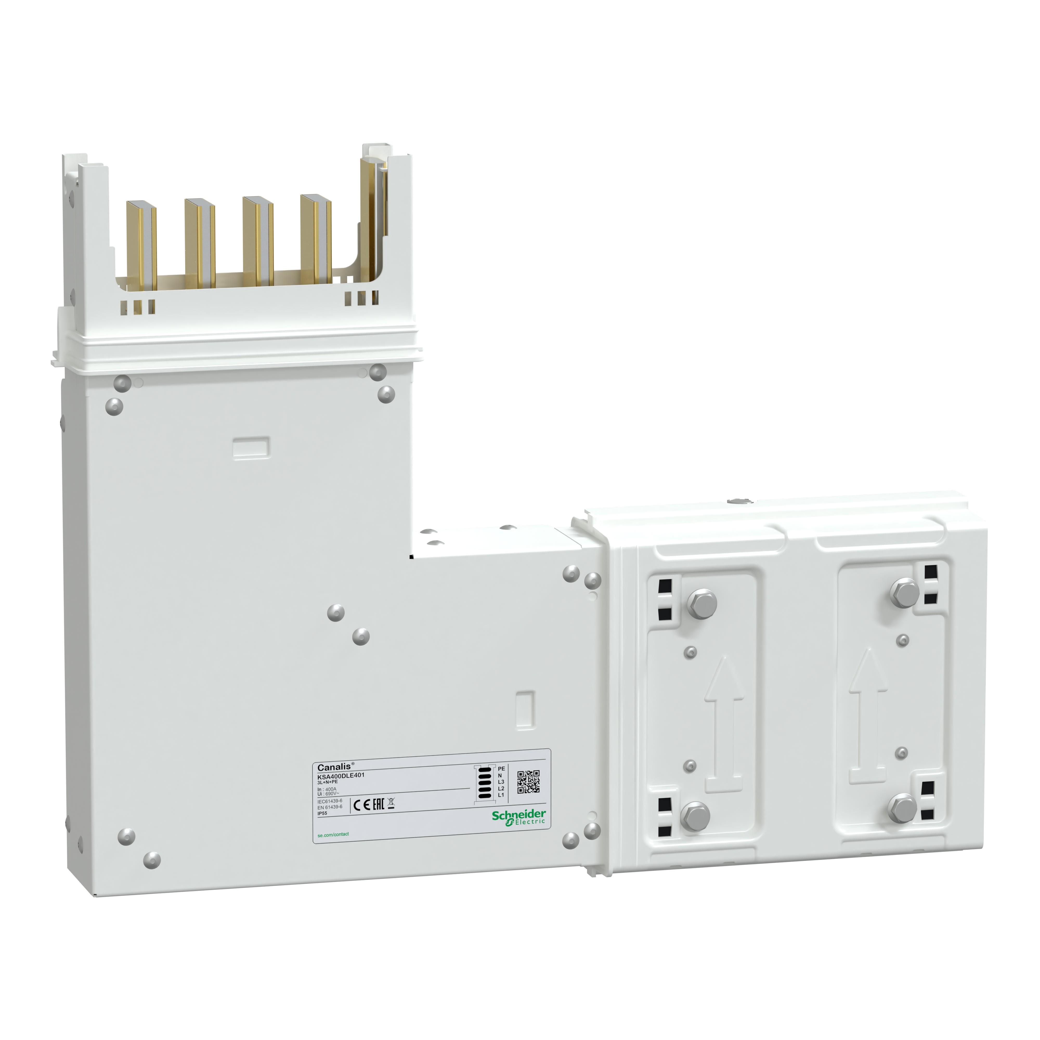 Schneider Electric - Canalis KSA - coude 400A montage vers le haut