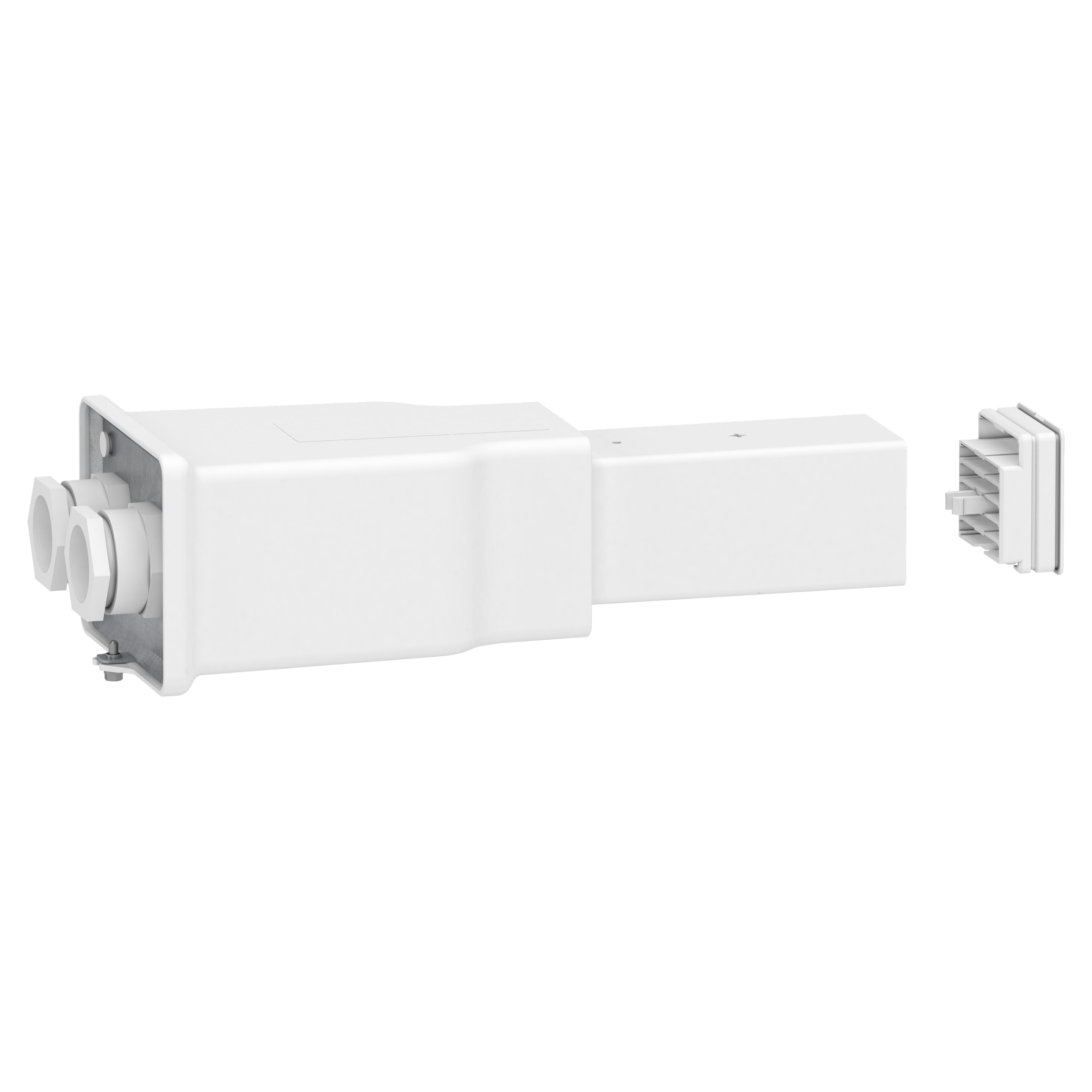 Schneider Electric - Canalis KBB - embout d'aliment. gauche & droite 40A blanc - 2x(3L+N)+PE-2 bus