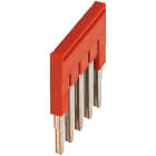 Schneider Electric - Pont enfichable - 5 points - pour bornes 2,5mm² - rouge
