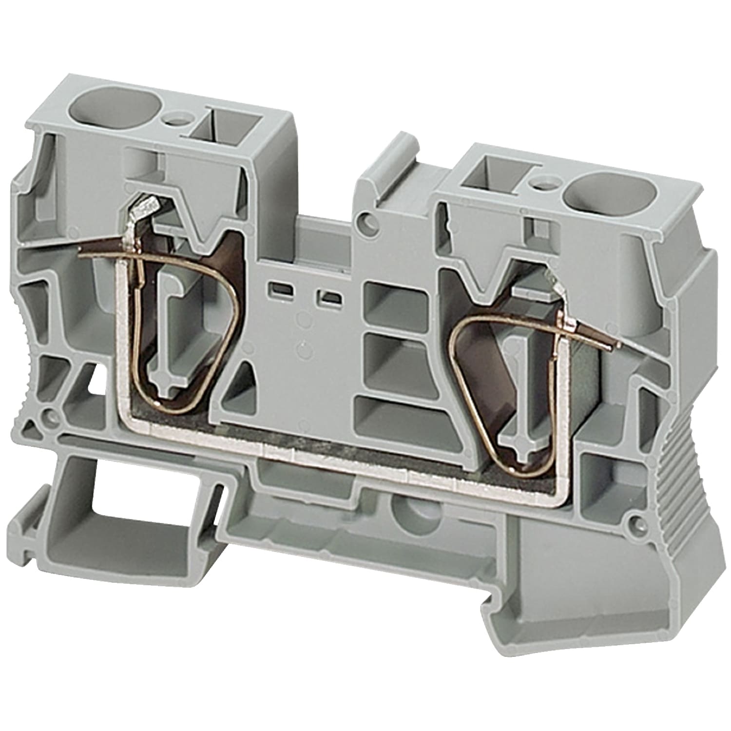 Schneider Electric - Borne à ressort - passant - 2 points - 16mm² - gris