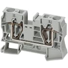 Schneider Electric - Borne à ressort - passant - 2 points - 16mm² - gris