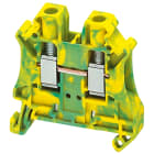 Schneider Electric - Borne à vis - pour conducteur de protection - 2 points - 6mm² - vert/jaune