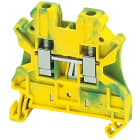 Schneider Electric - Borne a vis - pour conducteur de protection - 2 points 4mm2 - vert-jaune