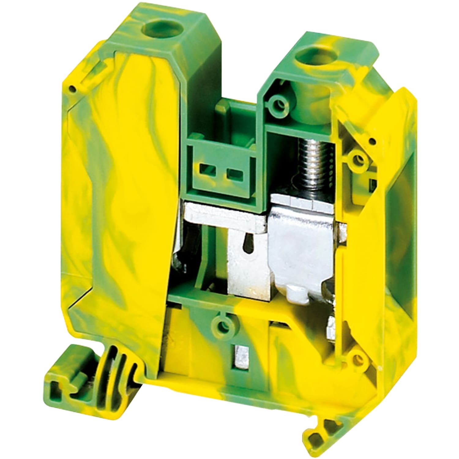 Schneider Electric - Borne à vis - pour conducteur de protection - 2 points - 35mm² - vert/jaune
