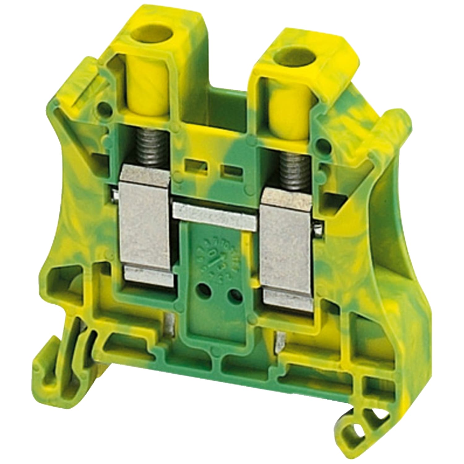 Schneider Electric - Borne à vis - pour conducteur de protection - 2 points - 10mm² - vert/jaune