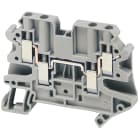 Schneider Electric - Borne à vis - passant - 4 points - 4mm² - gris