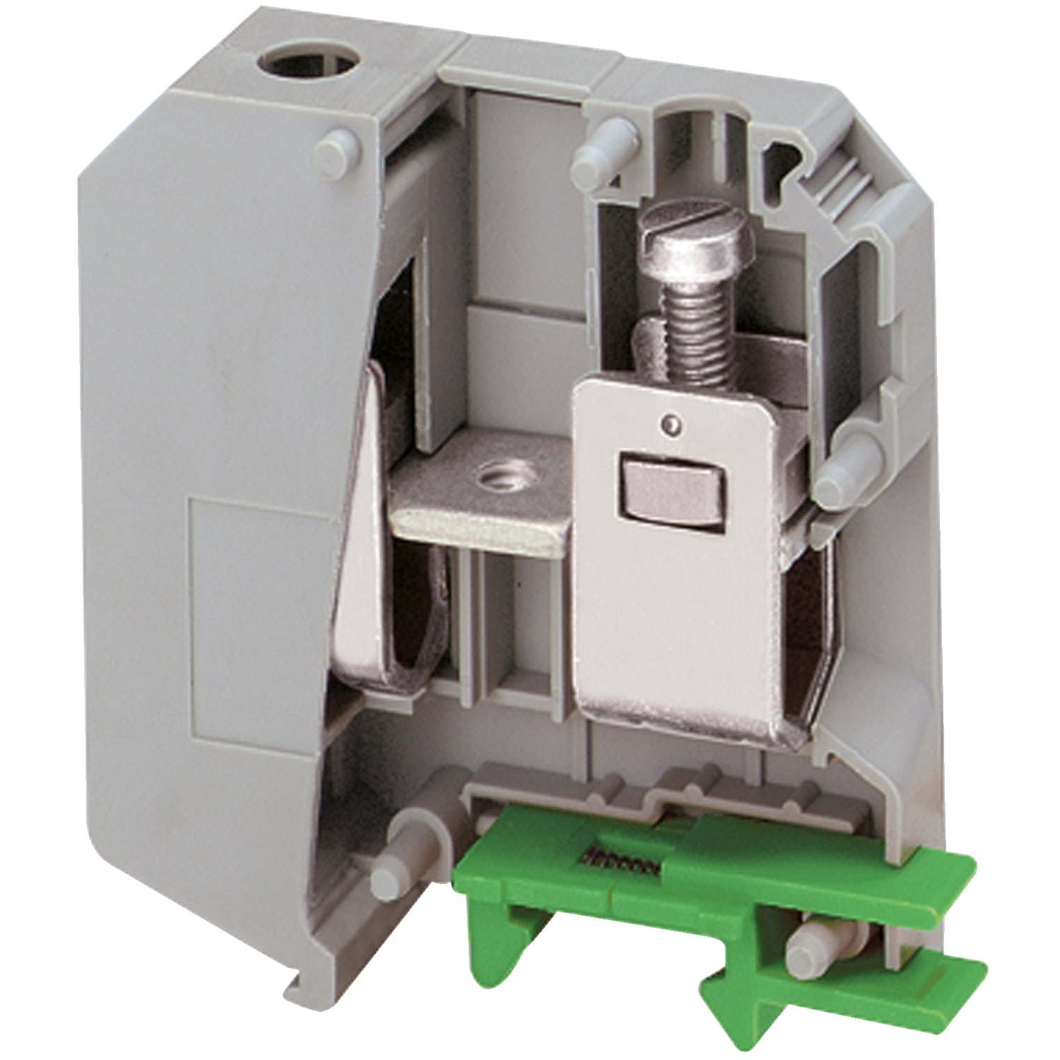 Schneider Electric - Borne à vis - passant - 2 points - 50mm² - gris