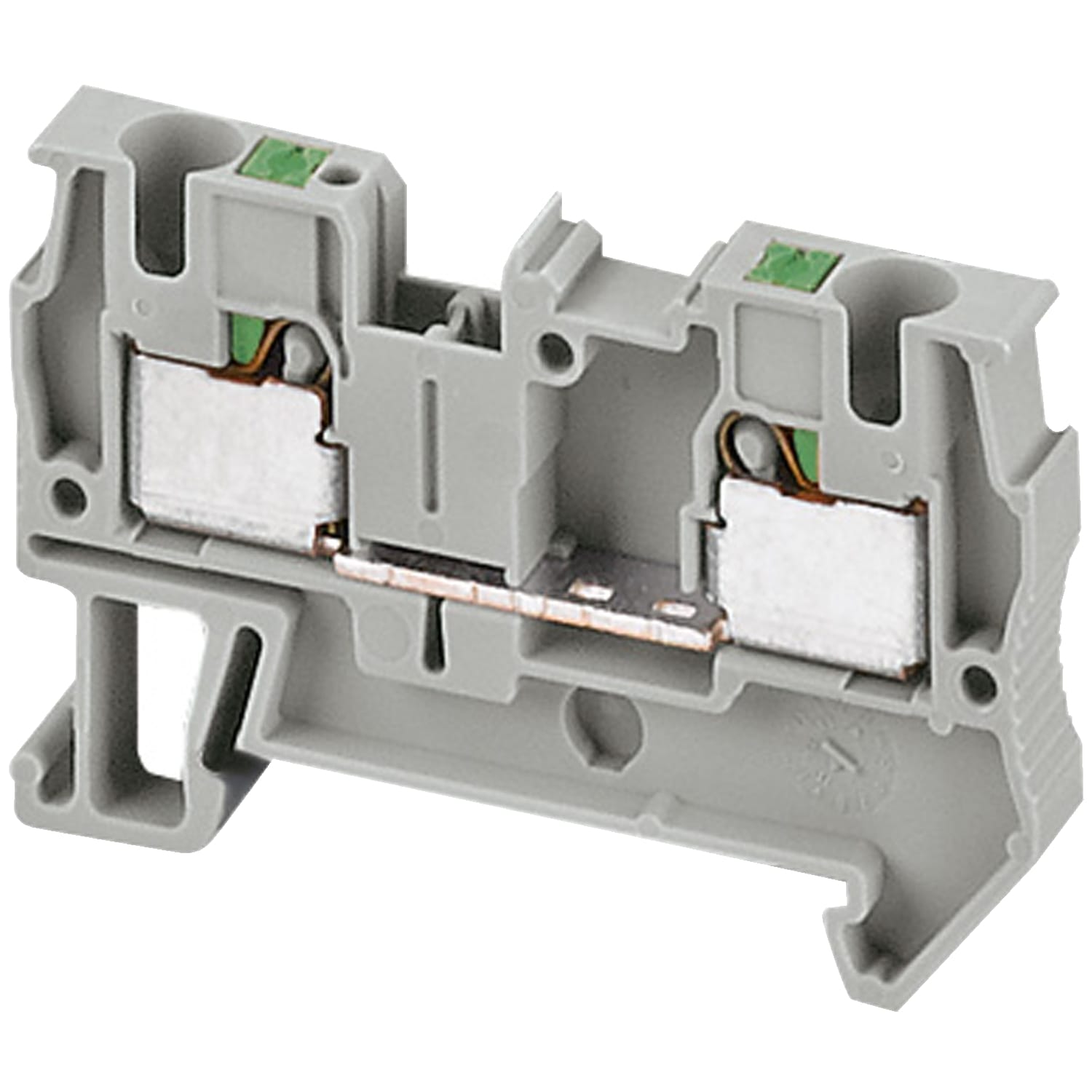 Schneider Electric - Borne push-in - passant - 2 points - 4mm² - gris