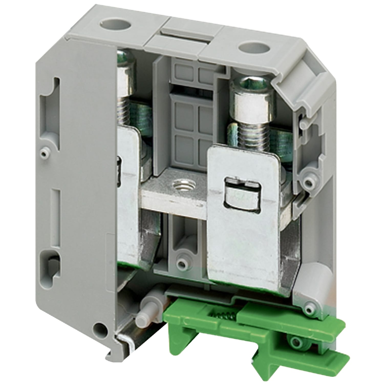 Schneider Electric - Borne à vis - passant - 2 points - 70mm² - gris