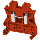 Schneider Electric - Borne à vis - passant - 2 points - 4mm² - rouge