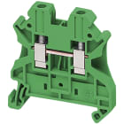 Schneider Electric - Borne a vis - passant - 2 points - 4mm2 - vert