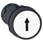 Schneider Electric - Harmony bouton-poussoir affleurant - D22 - blanc - 1O+1F - noir Fleche haute