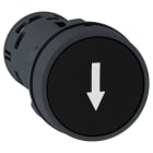Schneider Electric - Harmony bouton-poussoir affleurant - Ø22 - noir - 1F - blanc Flèche bas