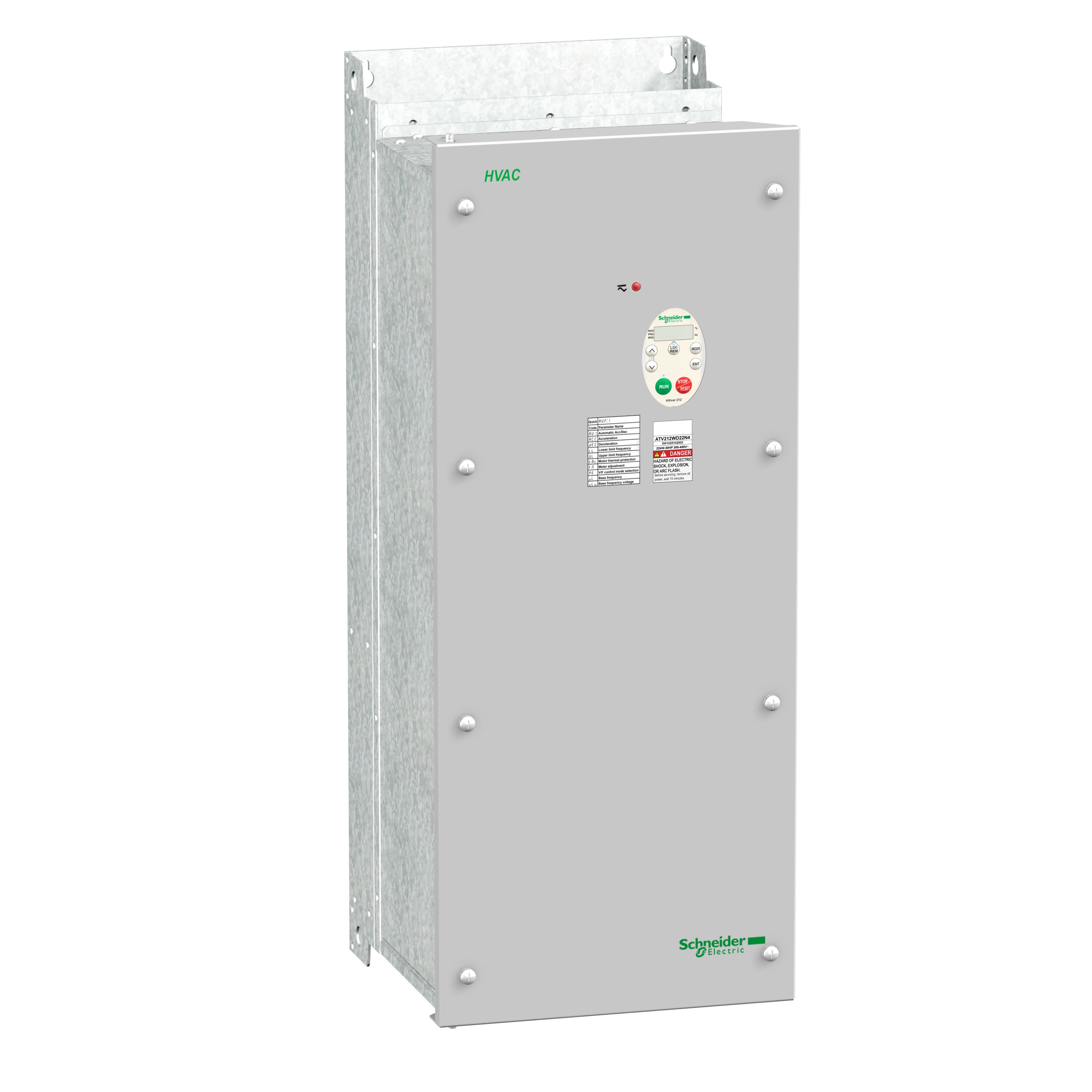 Schneider Electric - Altivar - Atv212 22kw 30hp 480v tri cem ip54 varia