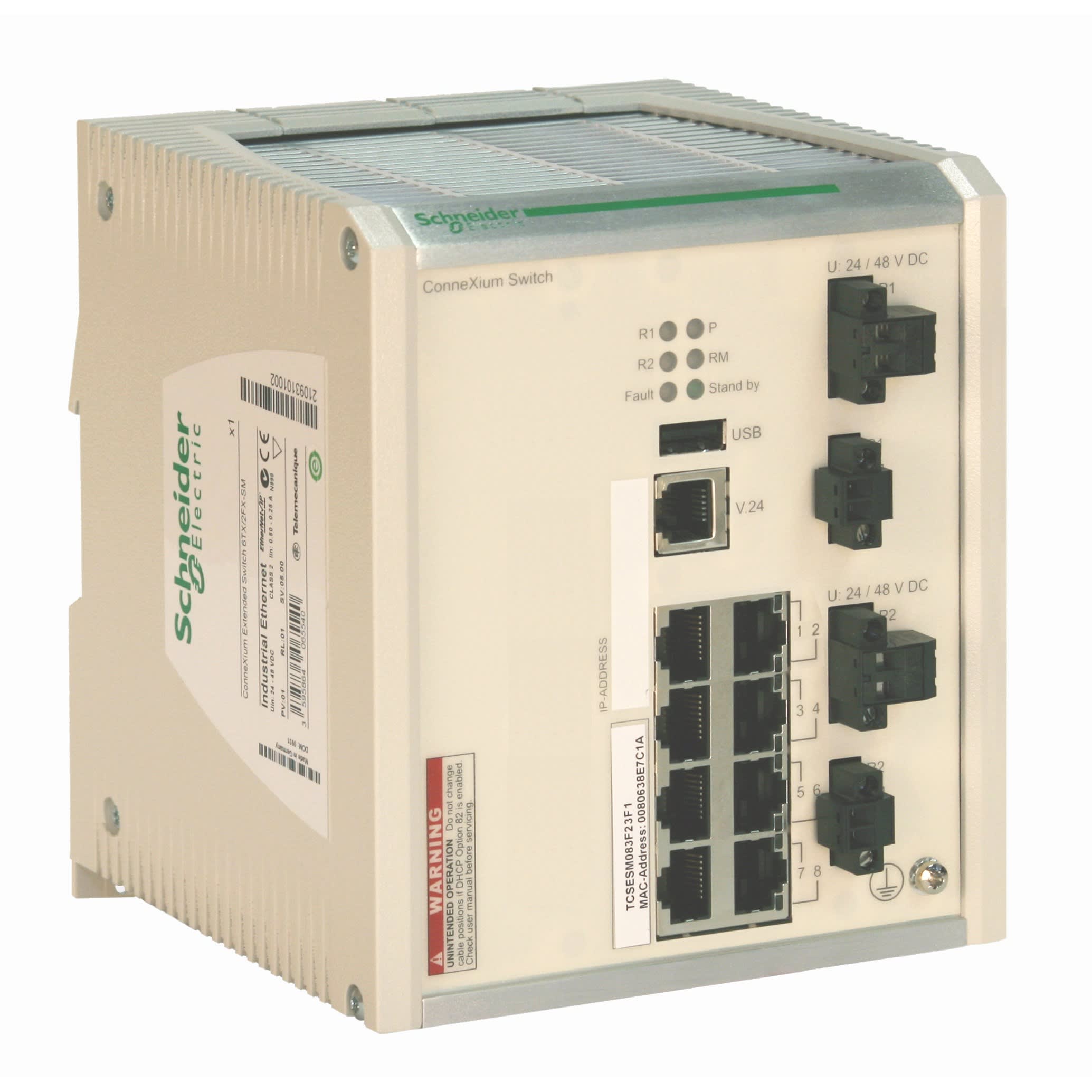 Schneider Electric - switch Ethernet manage etendu RIO - 8 ports cuivre