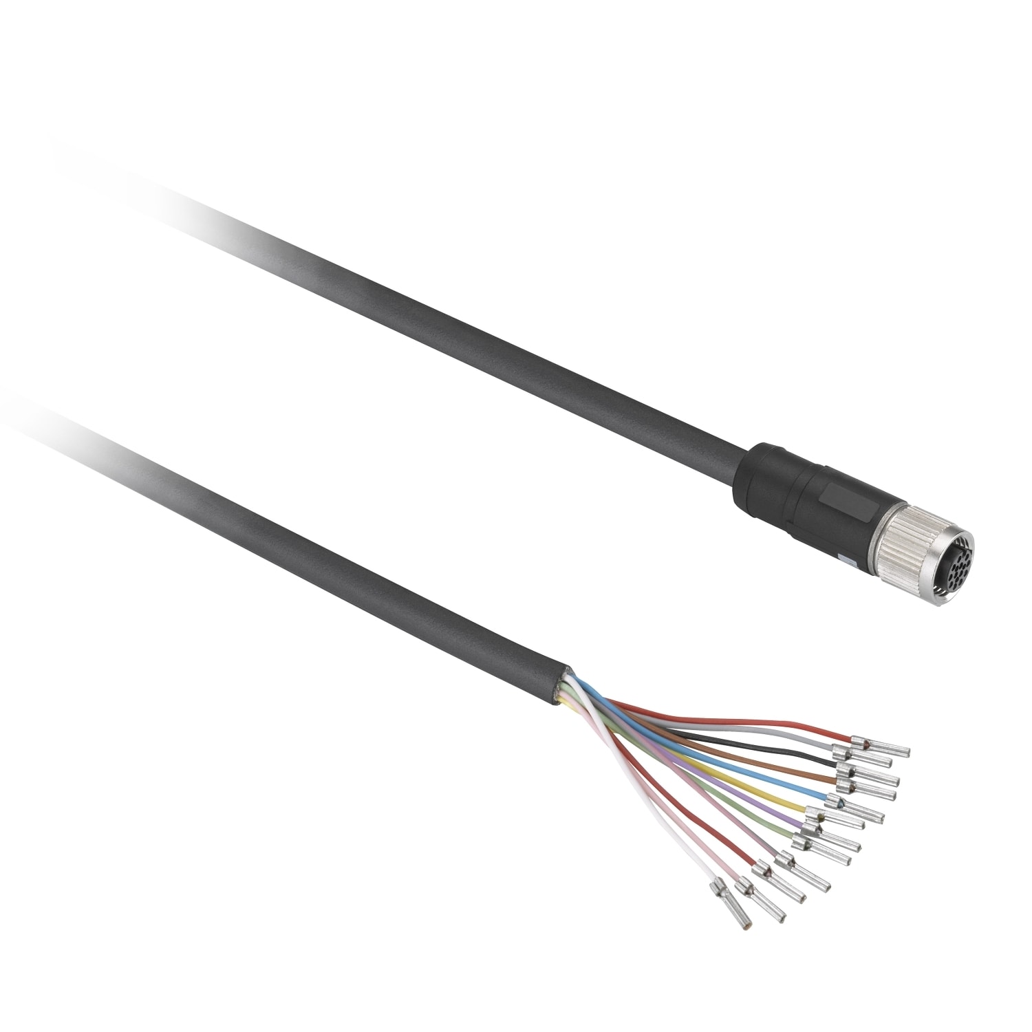 Telemecanique Sensors France - OsiSense XZ - connecteur pré-câblé - droit femelle - M12 - 12 broches - 5m