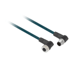 Telemecanique Sensors France - RALLONGE M12 DROIT MALE M12 COUDE FEMELL 4 CONTACTS IP67 CABLE PUR 5M