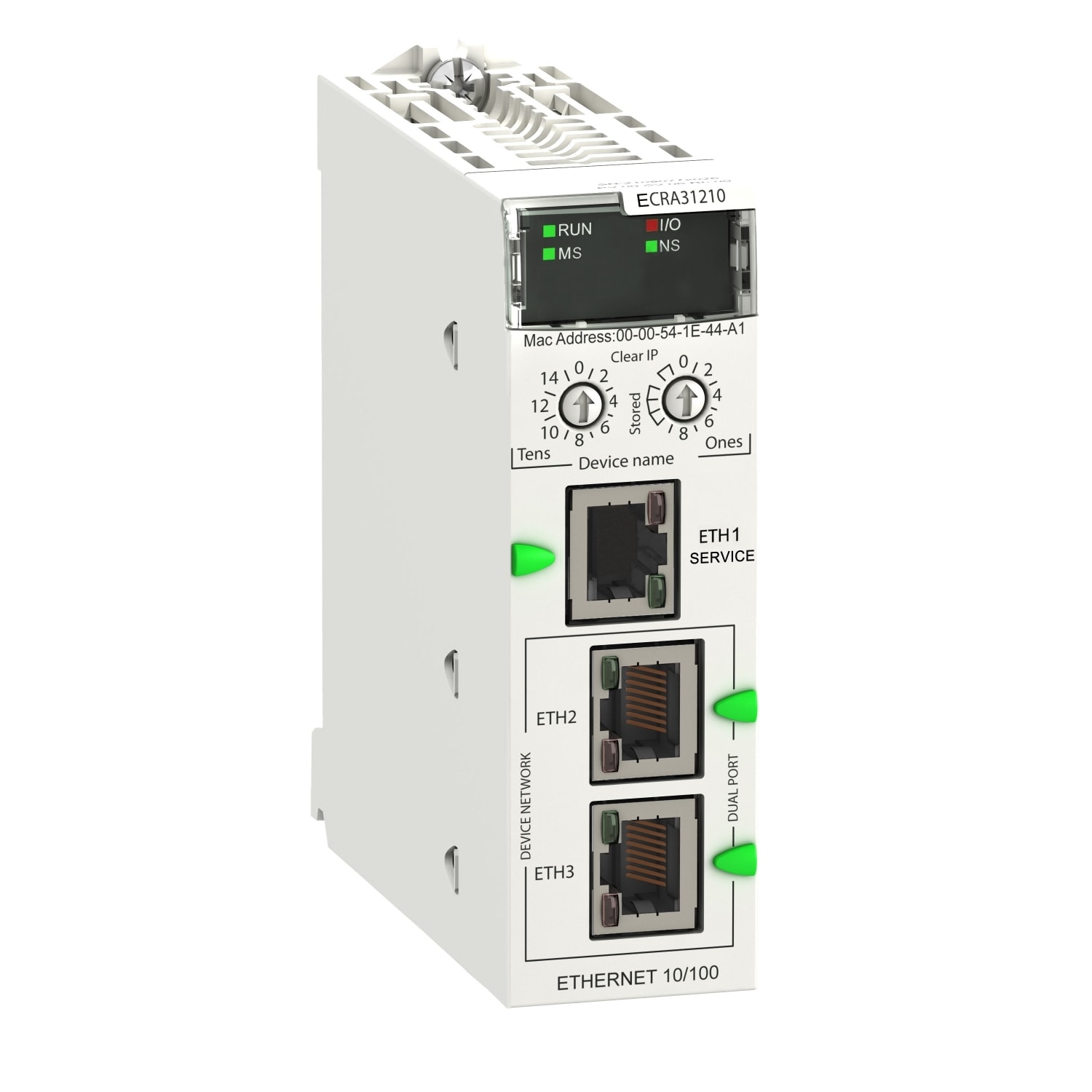 Schneider Electric - Modicon X80 - module de comm. - pour rack deporte Ethernet RIO M580 - durci