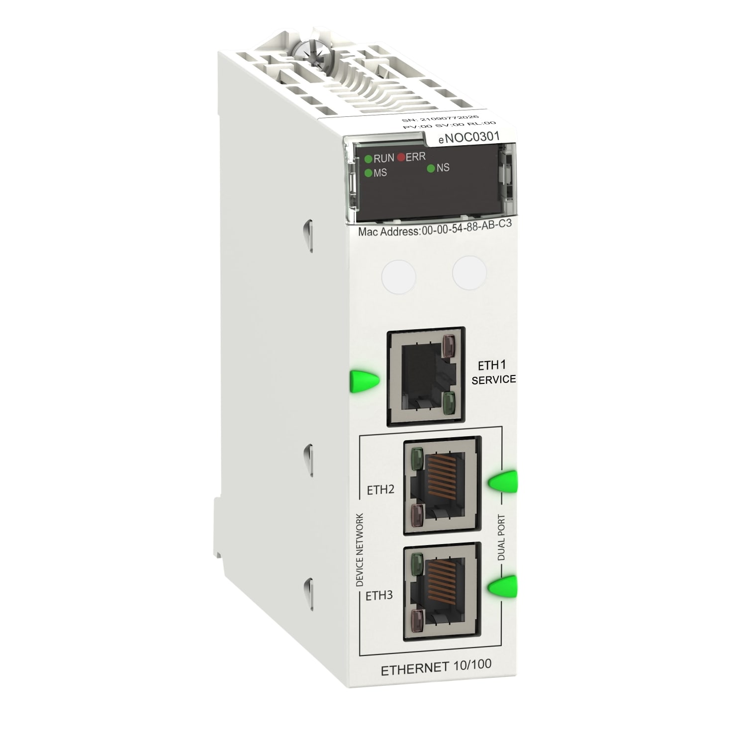 Schneider Electric - Modicon M580 - module reseau EtherNet-IP et Modbus-TCP - 10-100Mbit-s
