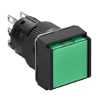 Schneider Electric - Harmony XB6 - bouton-pous. lum. - Ø16mm - à imp. affleurant - 1OF - 24V - vert