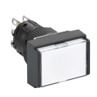 Schneider Electric - Harmony XB6 - bouton-pous. lum. - Ø16mm - à imp. affleurant - 1OF - 24V - blanc