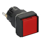 Schneider Electric - Harmony XB6 - voyant carré - Ø16mm - IP65 - DEL intégrée - 24V - cosses - rouge