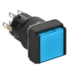 Schneider Electric - Harmony XB6 - bouton-pous. lum. - Ø16mm - à imp. affleurant - 2OF - 24V - bleu