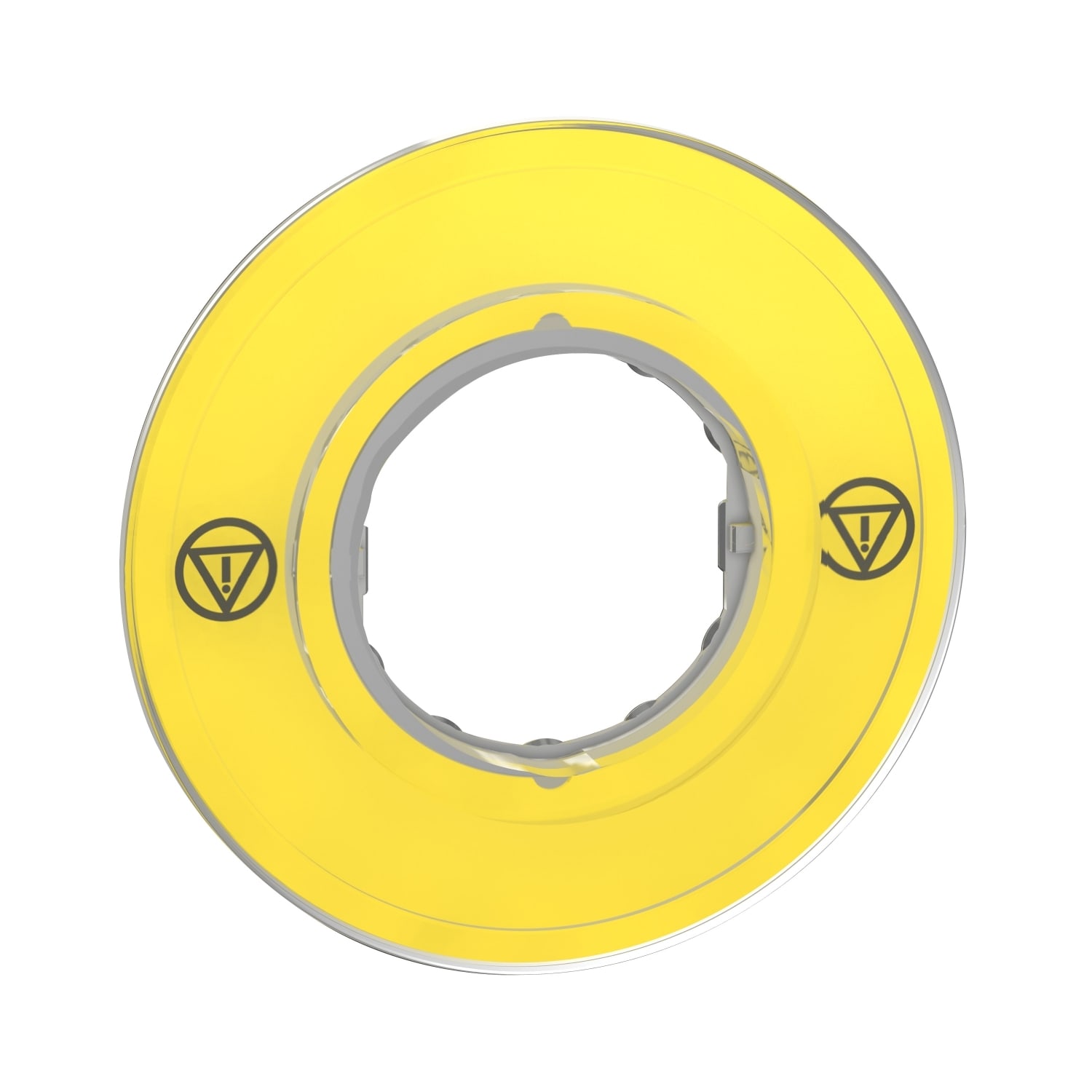 Schneider Electric - Harmony - etiquette circulaire jaune 3D sans texte - D60
