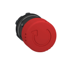 Harmony XB4 - tete bouton arret urgence - D30 - pousser tourner - rouge