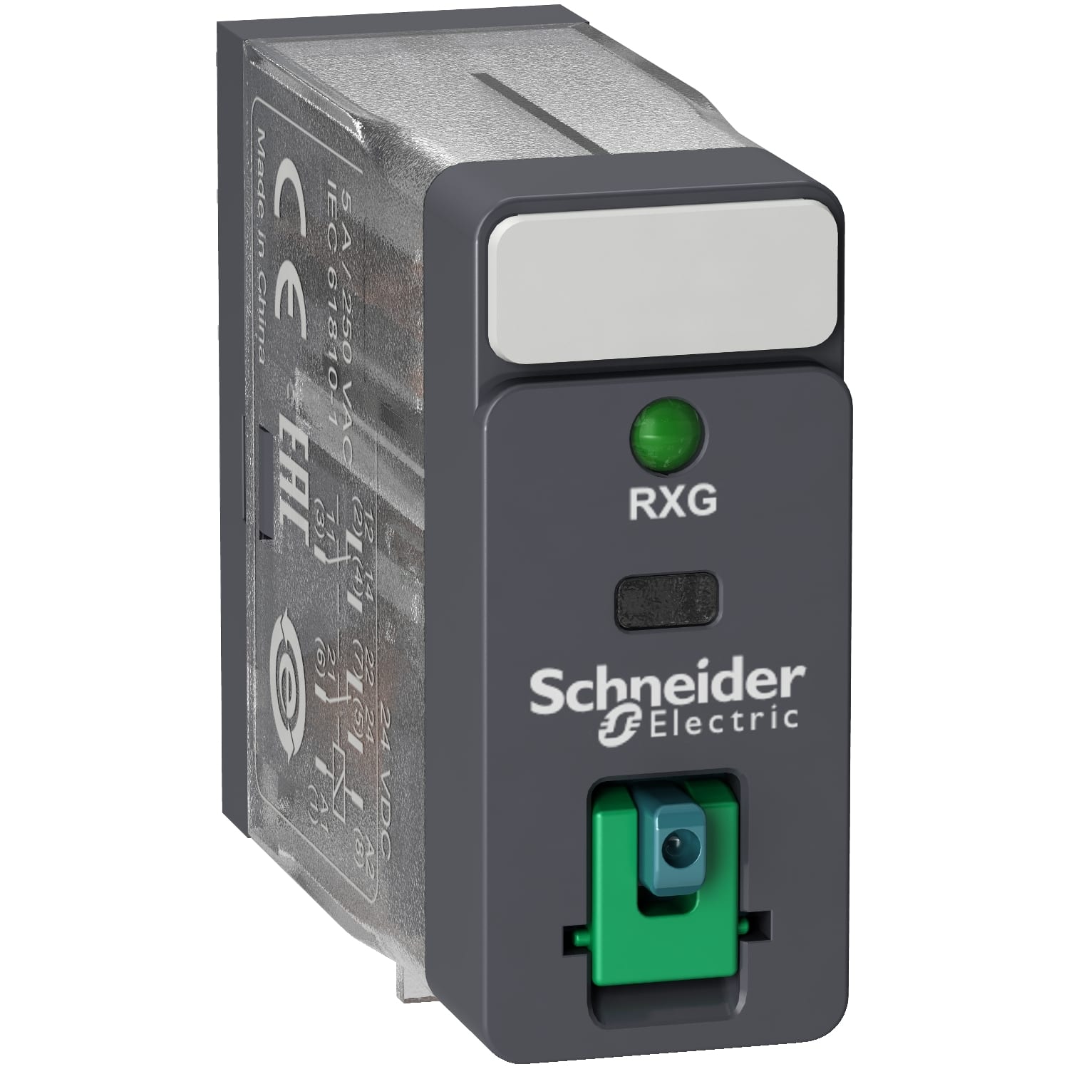 Schneider Electric - Harmony Relay RXG - relais interface - embrochab - test - DEL - 2OF - 5A - 12VD