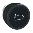 Schneider Electric - Harmony tête de BP Ø37 IP69K Ø22 noir avec marquage sonnerie symbole pivoté 90°
