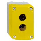 Schneider Electric - Harmony boite - 2 trous - couvercle jaune - fond gris clair