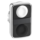Schneider Electric - Harmony tête bt-pous double touche Ø22 blanc + noir non marqué IP66, IP69 K