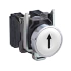 Schneider Electric - Harmony XB4 - bouton poussoir impulsion - Ø22 - marqué - blanc - 1F - vis étrier