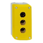 Schneider Electric - Harmony boite - 3 trous - couvercle jaune - fond gris clair