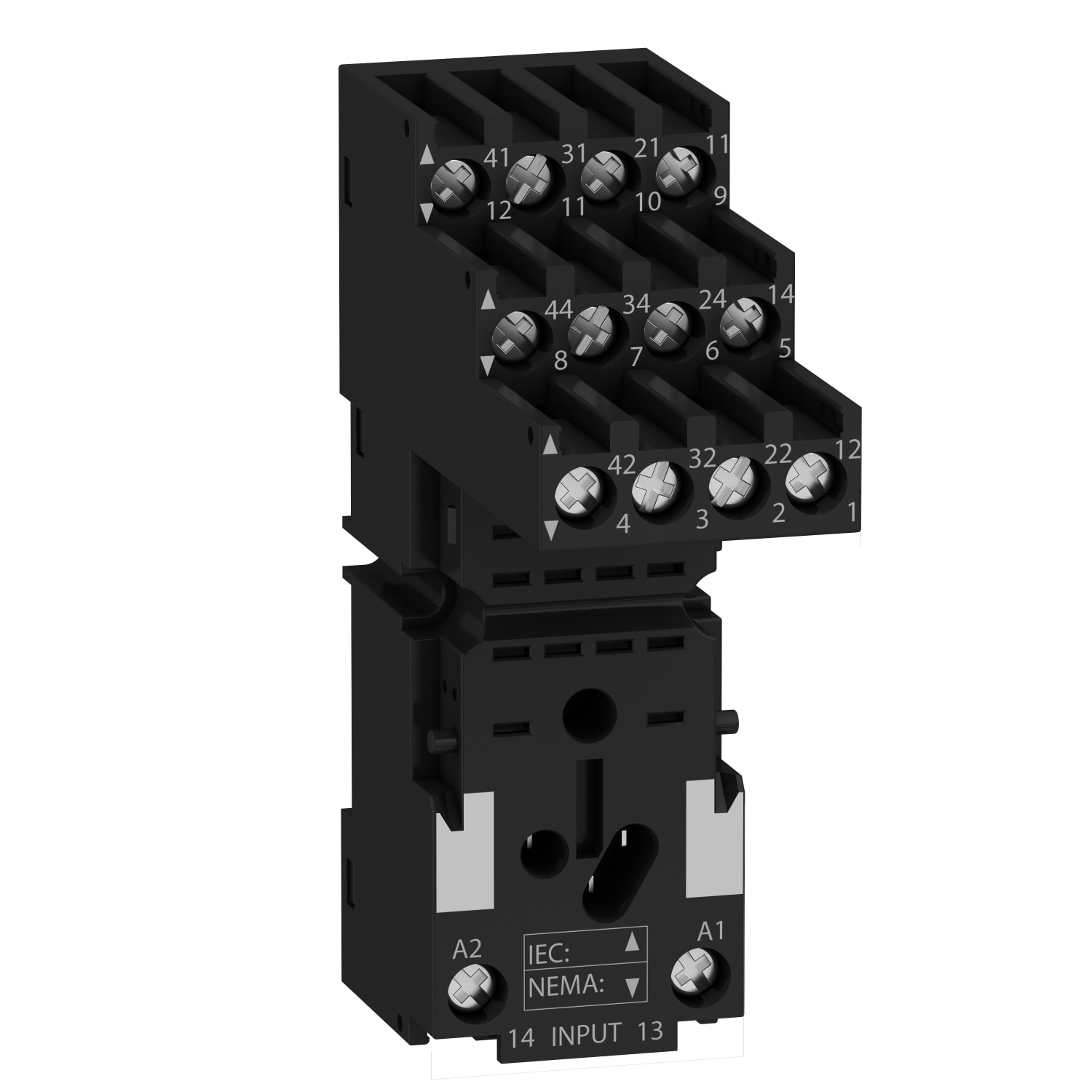 Schneider Electric - Zelio Relay RXM - embase contacts separes - RXM4 - racc connecteurs a vis